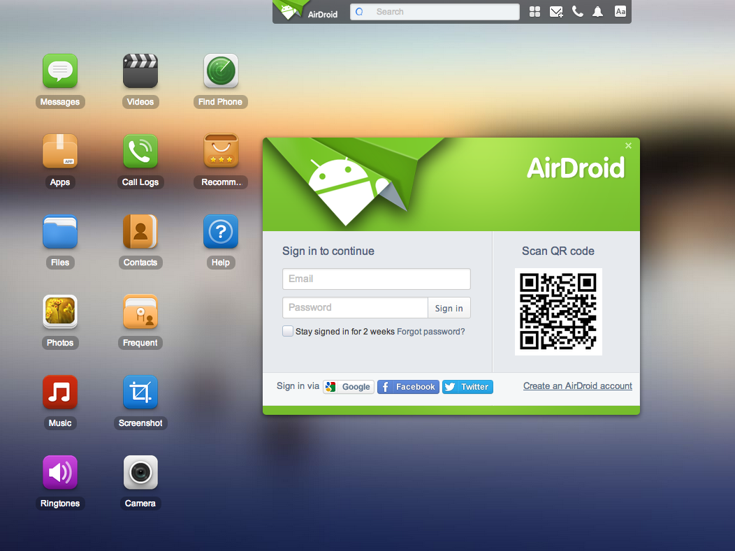 Airdroid WebApp